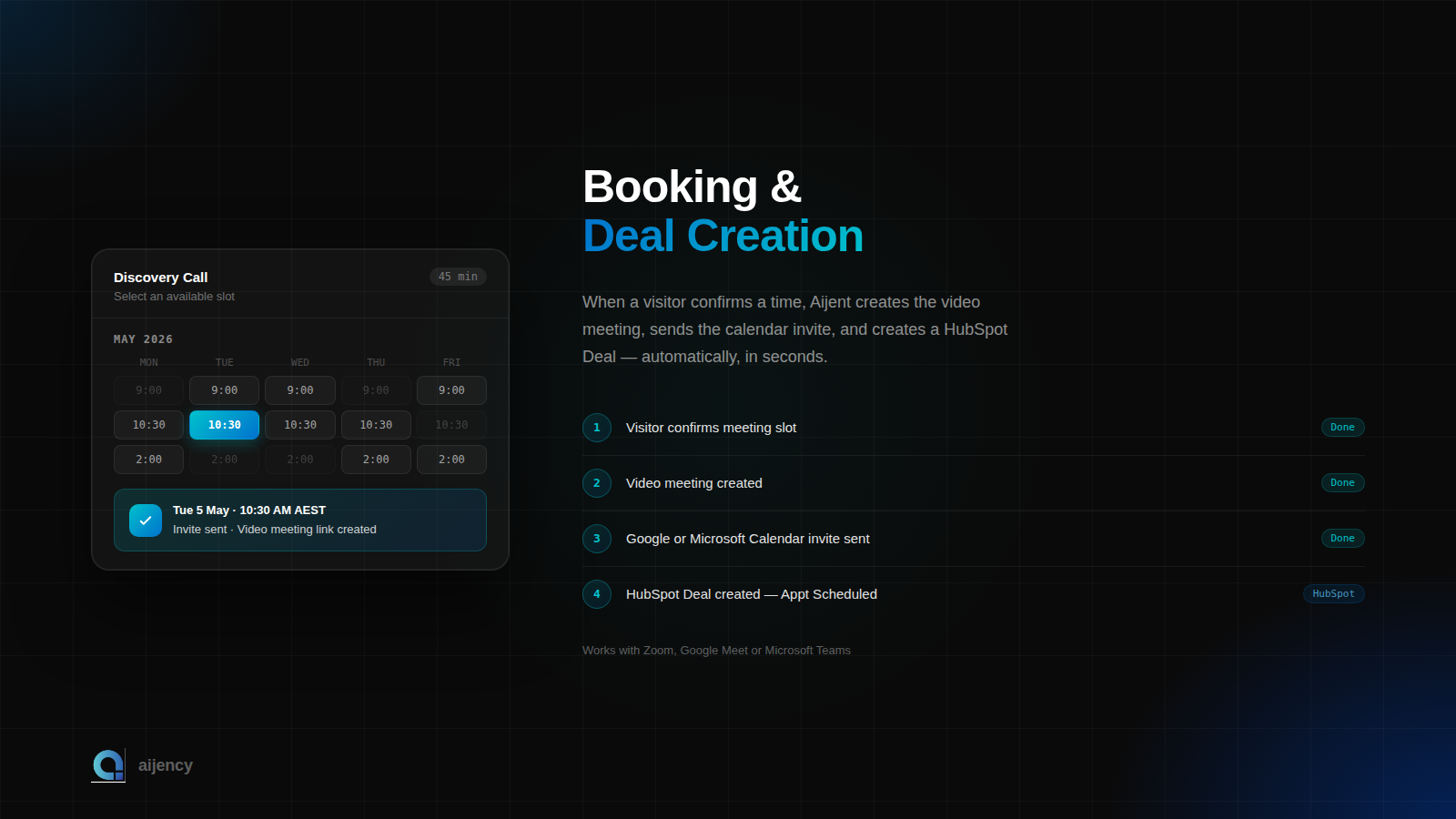 Meeting Booking & Deal Creation